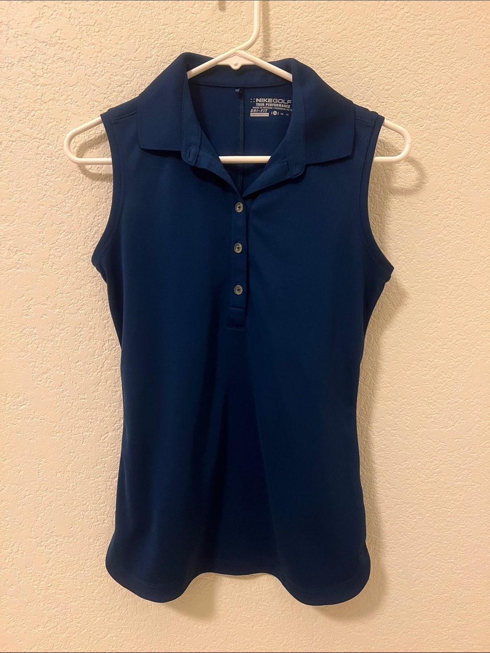 Nike Women's Sleeveless Golf Polo - Navy Blue - XS - Dri-Fit
